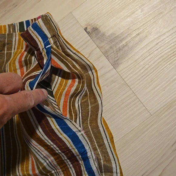 Johnny Was Vichy Drawstring Wide Leg Pants, Size Small - Picture 3 of 5